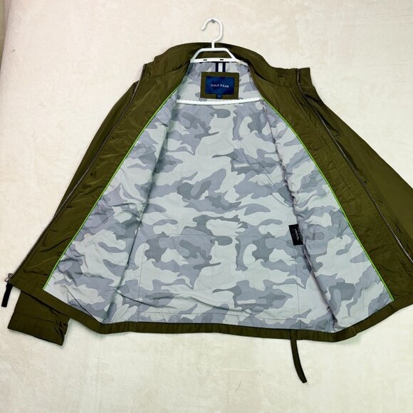 Cole Haan Lightweight Full Zip Parka Jacket Green Field Windbreaker Men's Size S - Picture 11 of 13